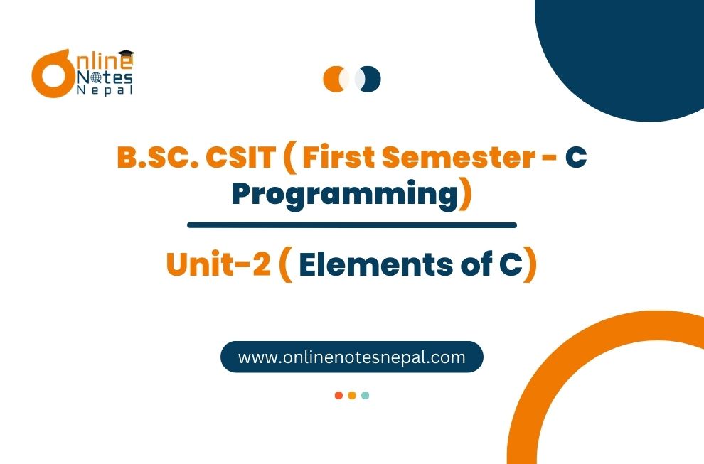 Unit II: Elements of C
